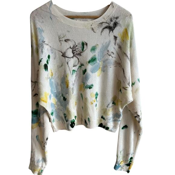 Anthropologie Printed Linen Pullover Sweater S - Picture 3 of 10